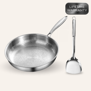 Ceylon Titanium Hammered Pan + Spatula Bundle 1